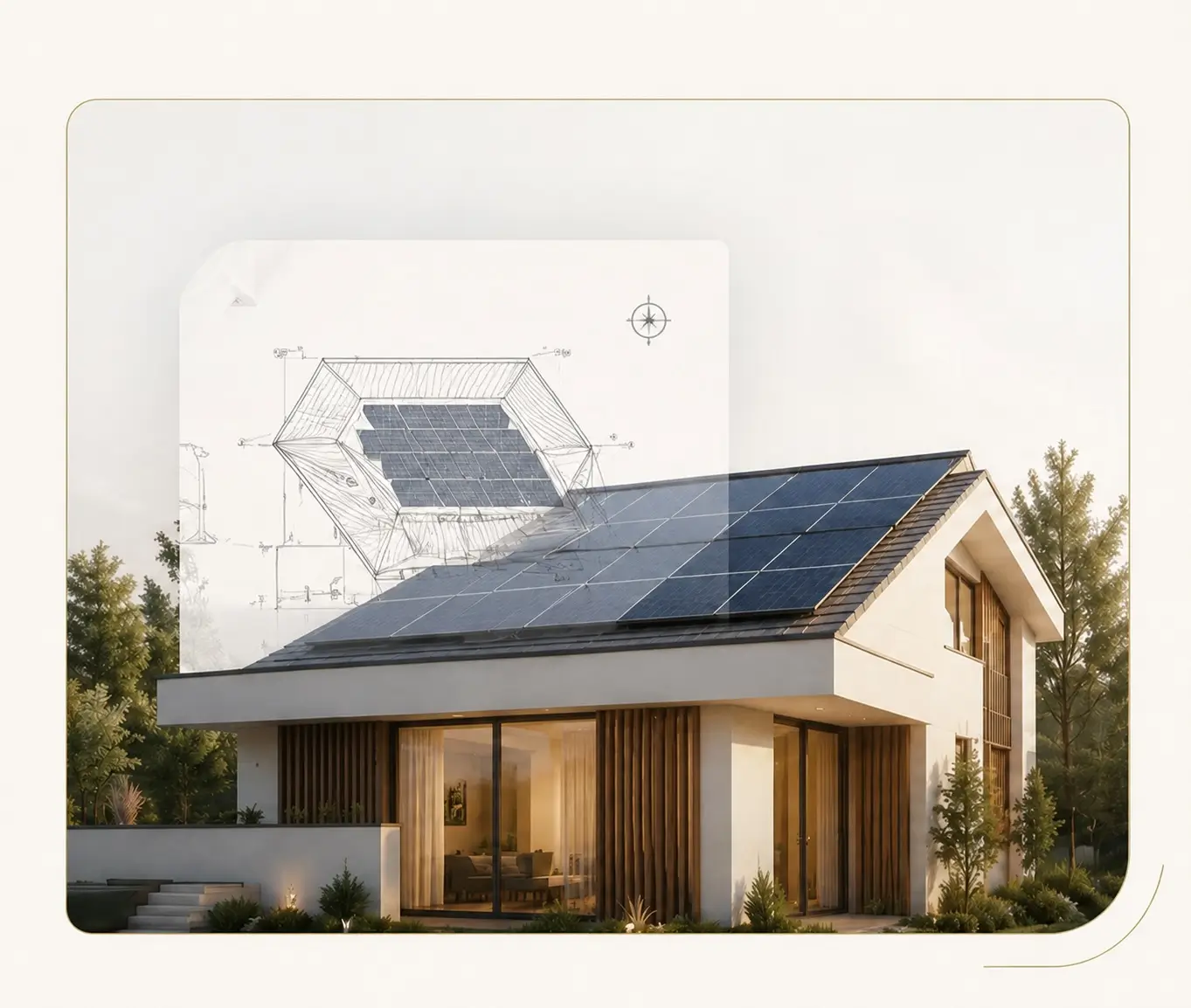 Custom rooftop solar system design